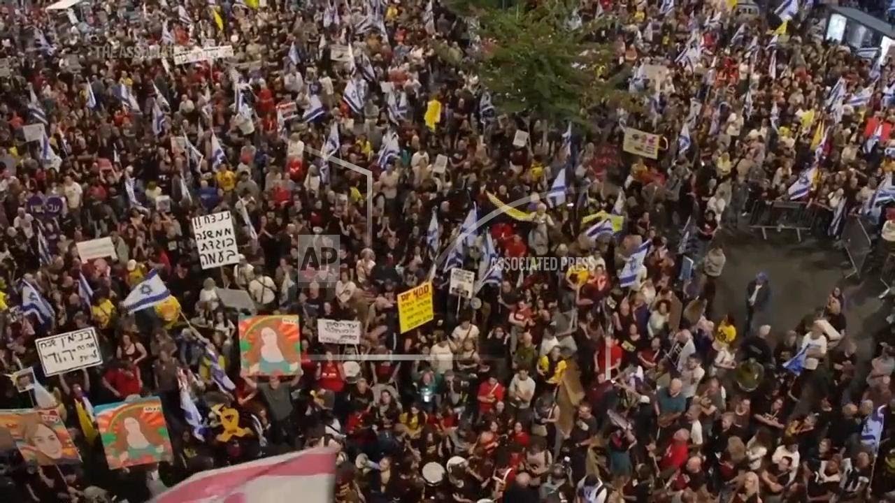 Thousands take to streets of Tel Aviv to demand deal to release hostages