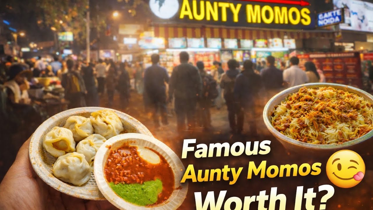 ₹200 Me Atta Market Food Tour 😱 | Famous Aunty Momos in Noida @_AnirudhPratap_  #noidavlogs #atta 