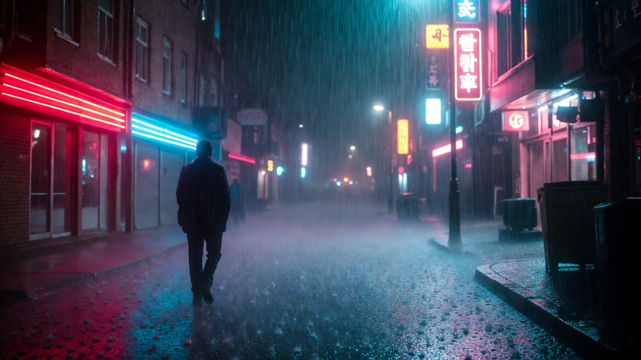 Leaving Everything Behind in the Rain: An 8-Hour Walk. Relaxing Sound for Sleep Meditation.