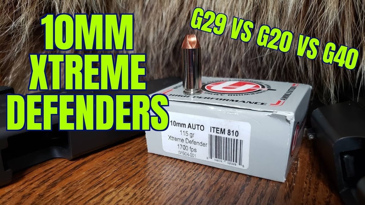 10 мм Xtreme Defenders Glock 29 против 20 против 40