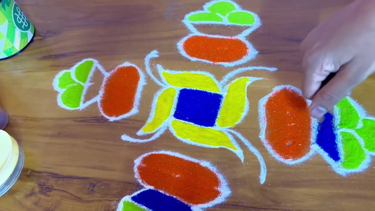 Trending 7*7 dots rangoli design #easyrangoli #muggulu #kolam #youtubevideo by colourful creation 
