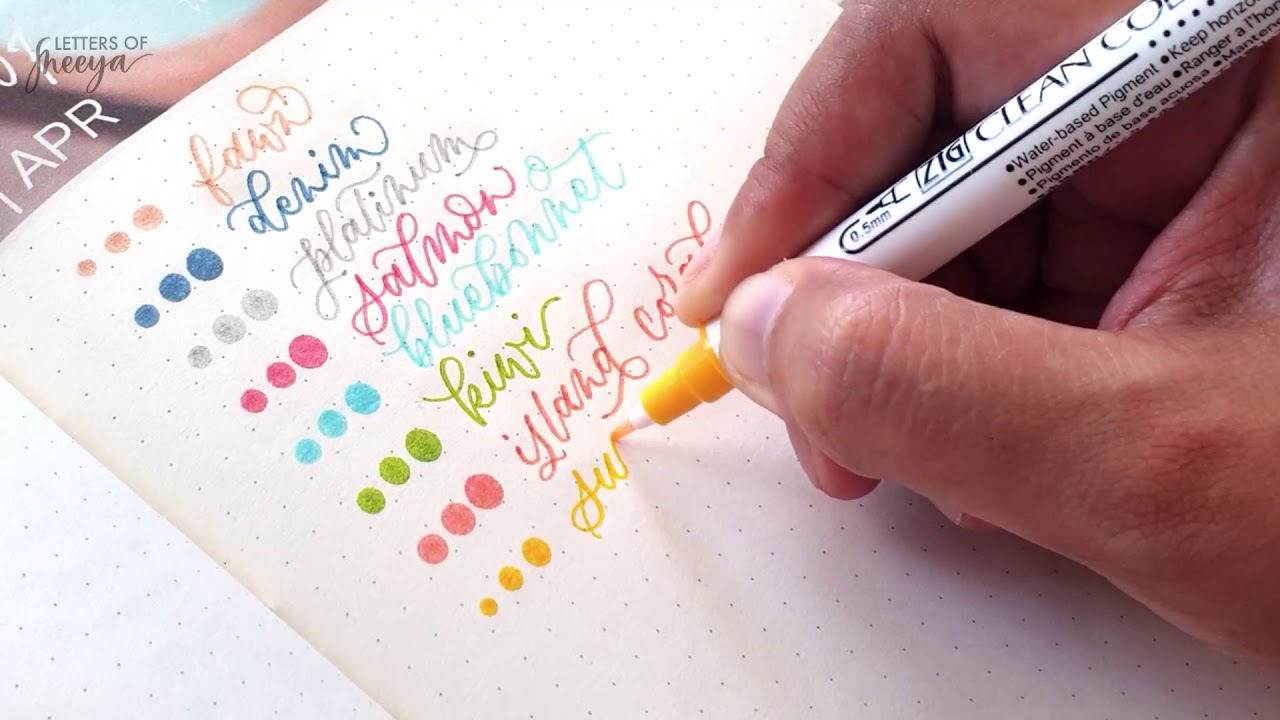 SWATCH #4: Kuretake Zig Clean Color Dot