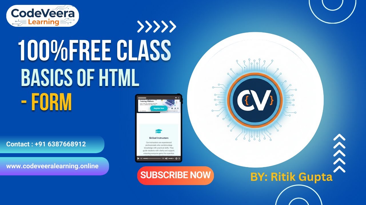 HTML LIVE CLASS | Forms in HTML | For Beginners | Free Coding Class | Codeveera Learning