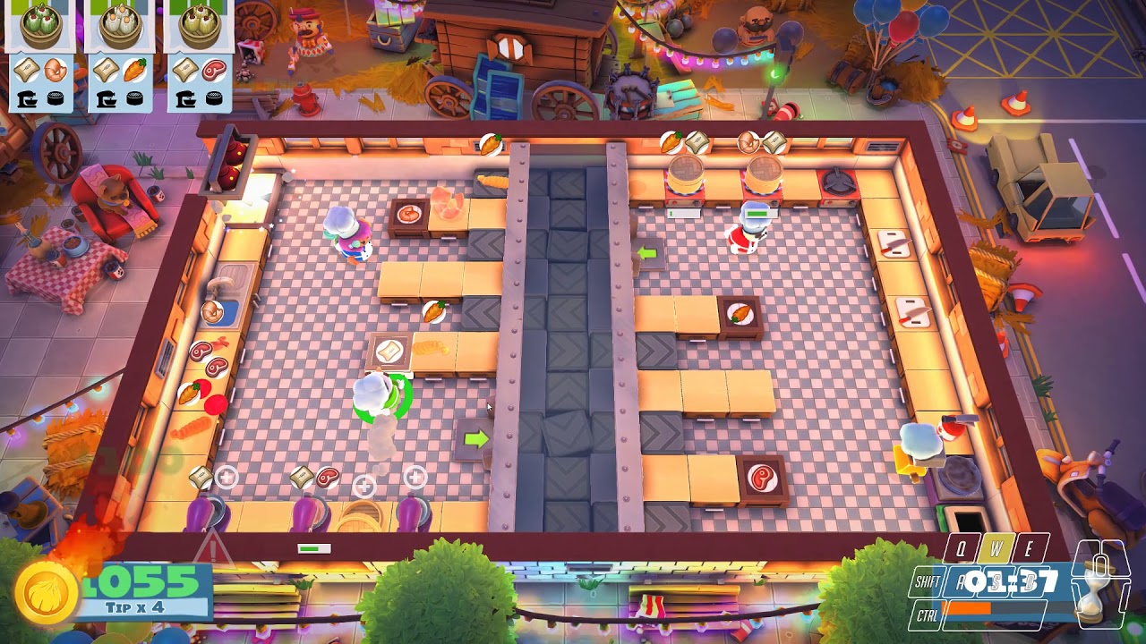 Overcooked 2 Carnival of Chaos Kevin 1 4-star 4-player Score: 1955