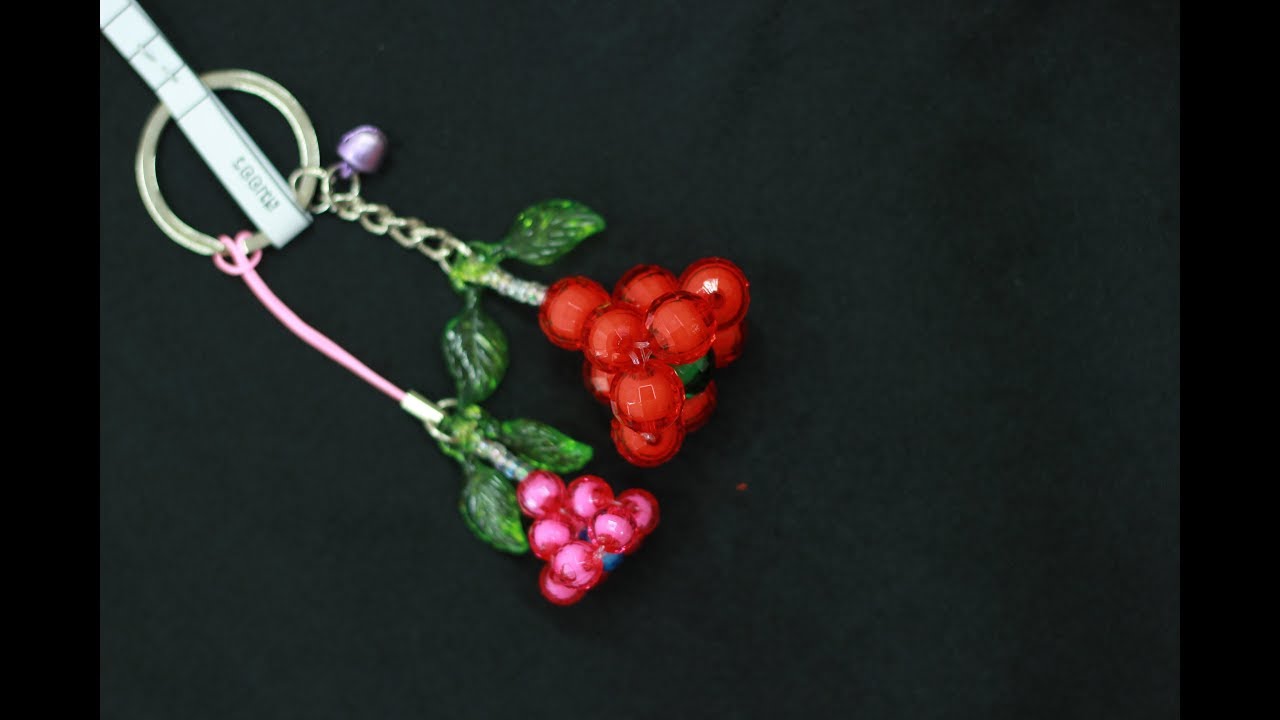 DIY Bead:วิธีร้อยลูกปัดรูปชมพู่ #bead #roseapple