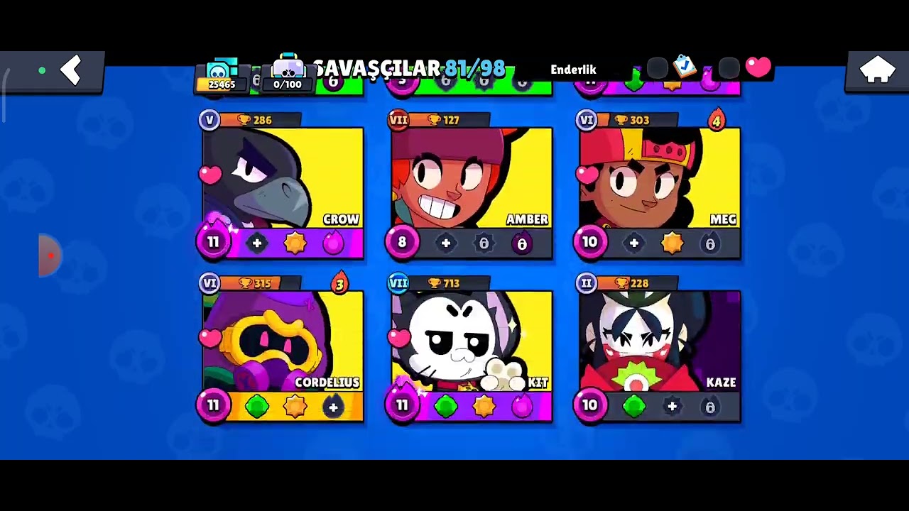 Bs (Brawl stars) oynadım.