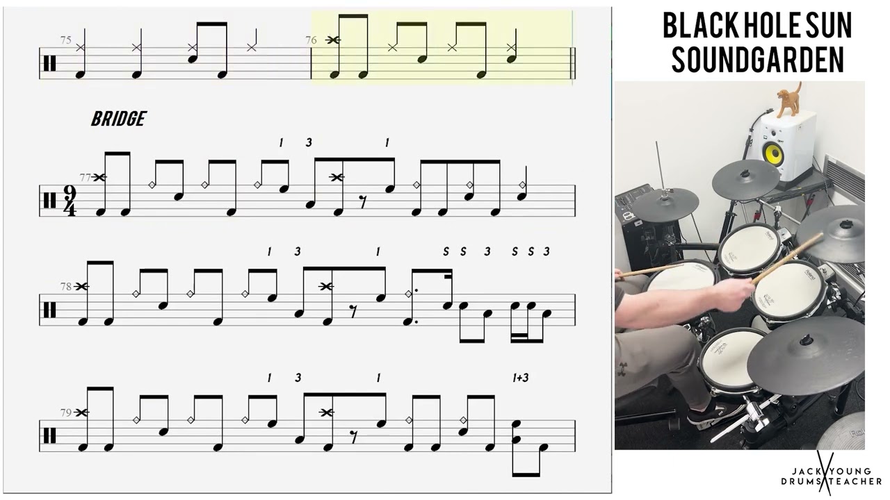 How to Play 🥁   Black Hole Sun   Soundgarden