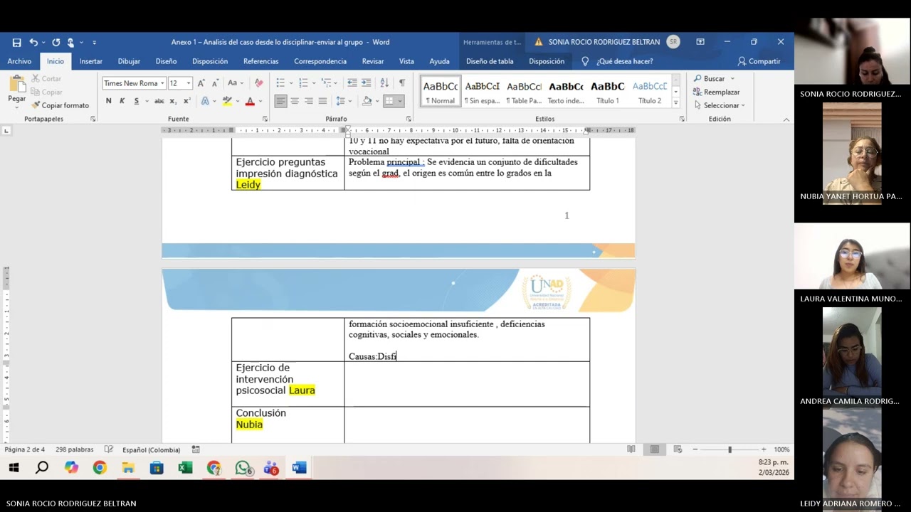 COSTRUCCION CUADRO ANALISIS