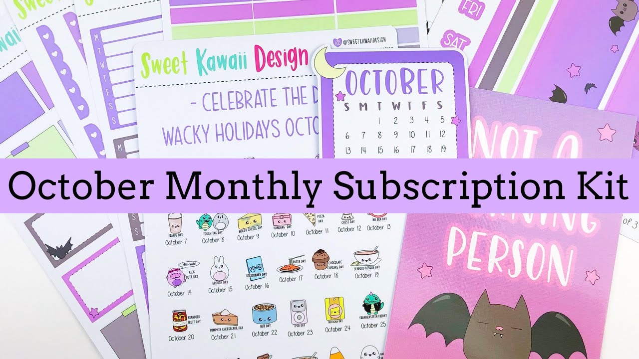 Monthly Planner Sticker Subscription - October Reveal