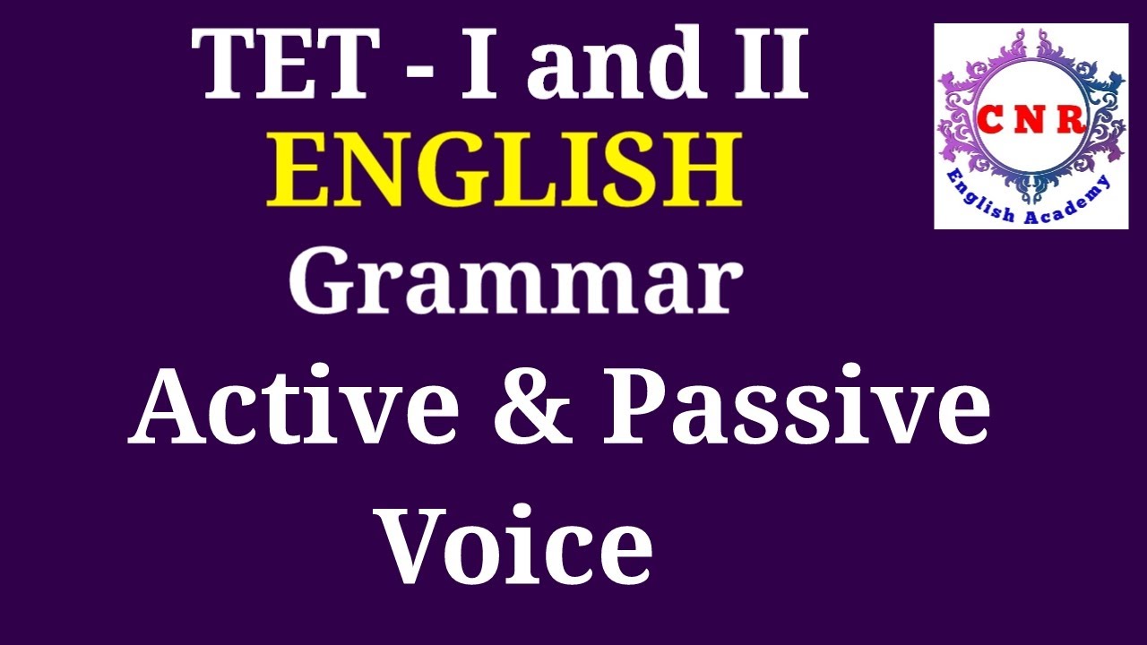 TNTET Paper 1 & 2 | Active and passive Voice | Grammar|