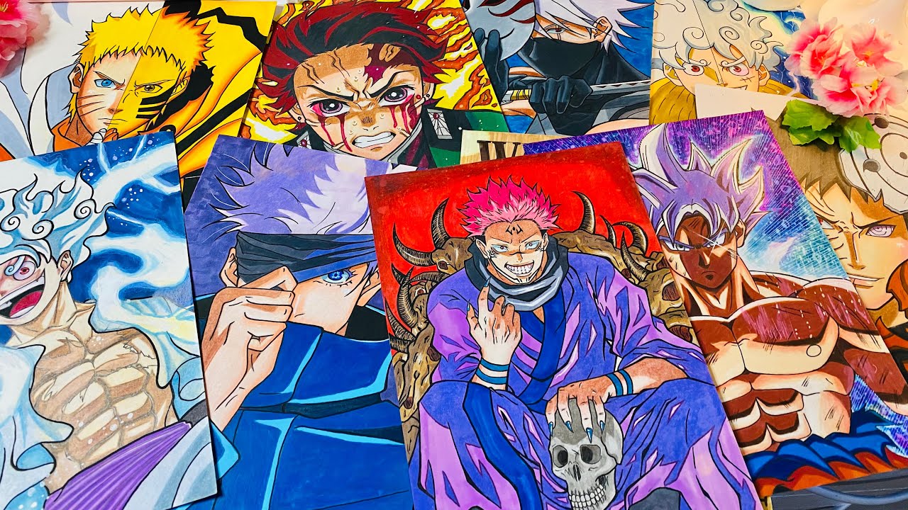Sketchbook Tour //Organizing my favorite Anime Drawings