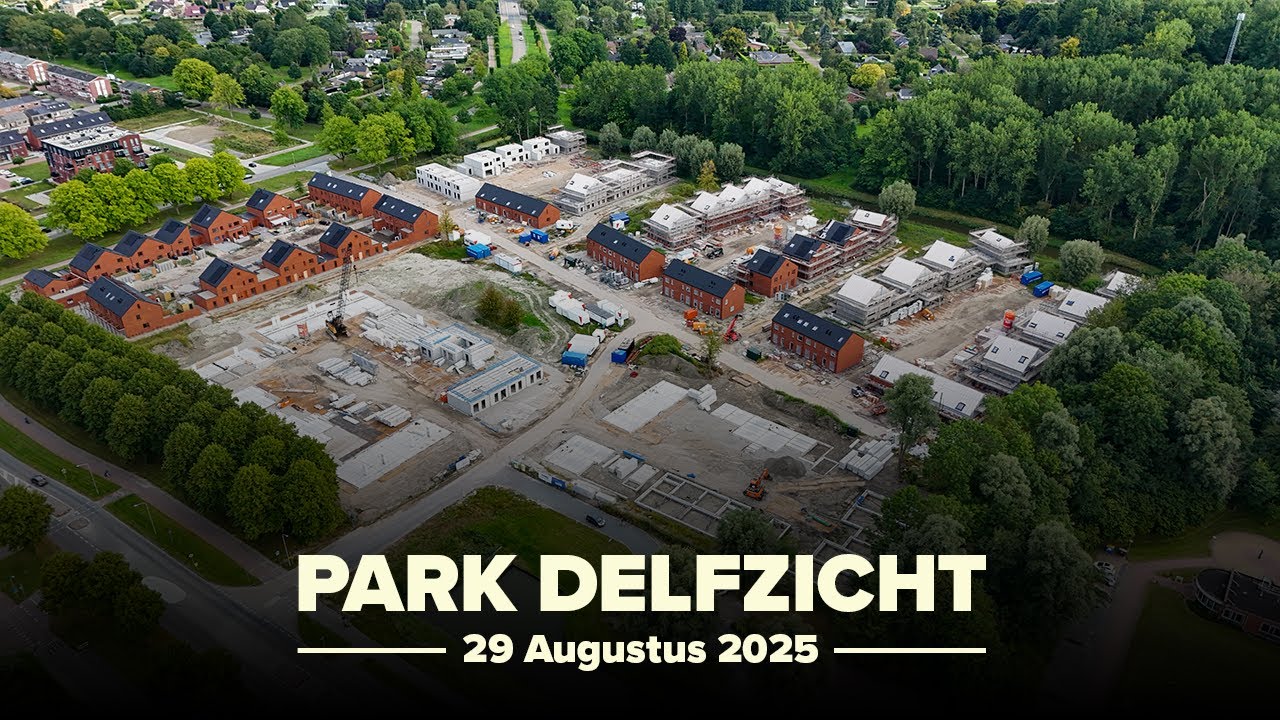 Bouwupdate Park Delfzicht - 29 Augustus 2025 - 4k Drone Orbit