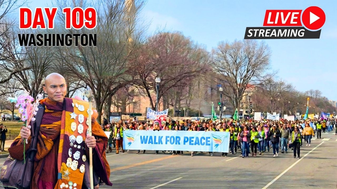 🔴Livestream Day 109:  Walk to Peace Monument/Capitol Hill begins from George Washington University