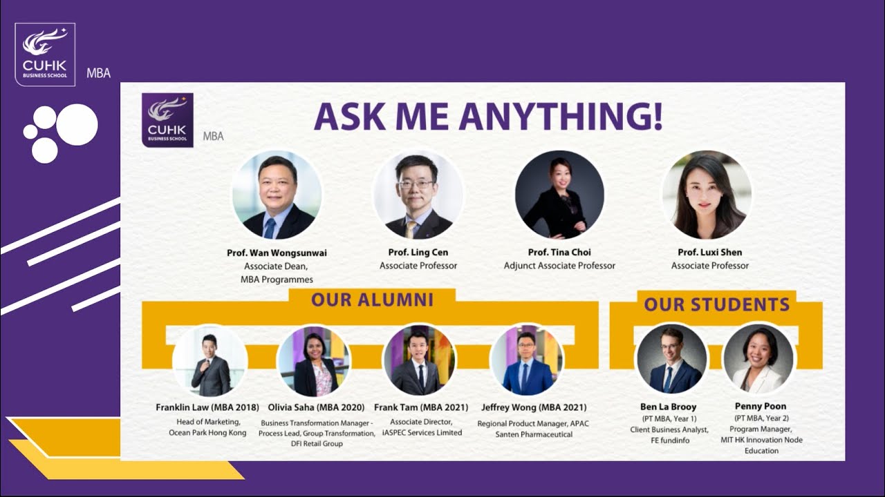 CUHK MBA Experience Day 2022 - Ask Me Anything by Prof Wan Wongsunwai