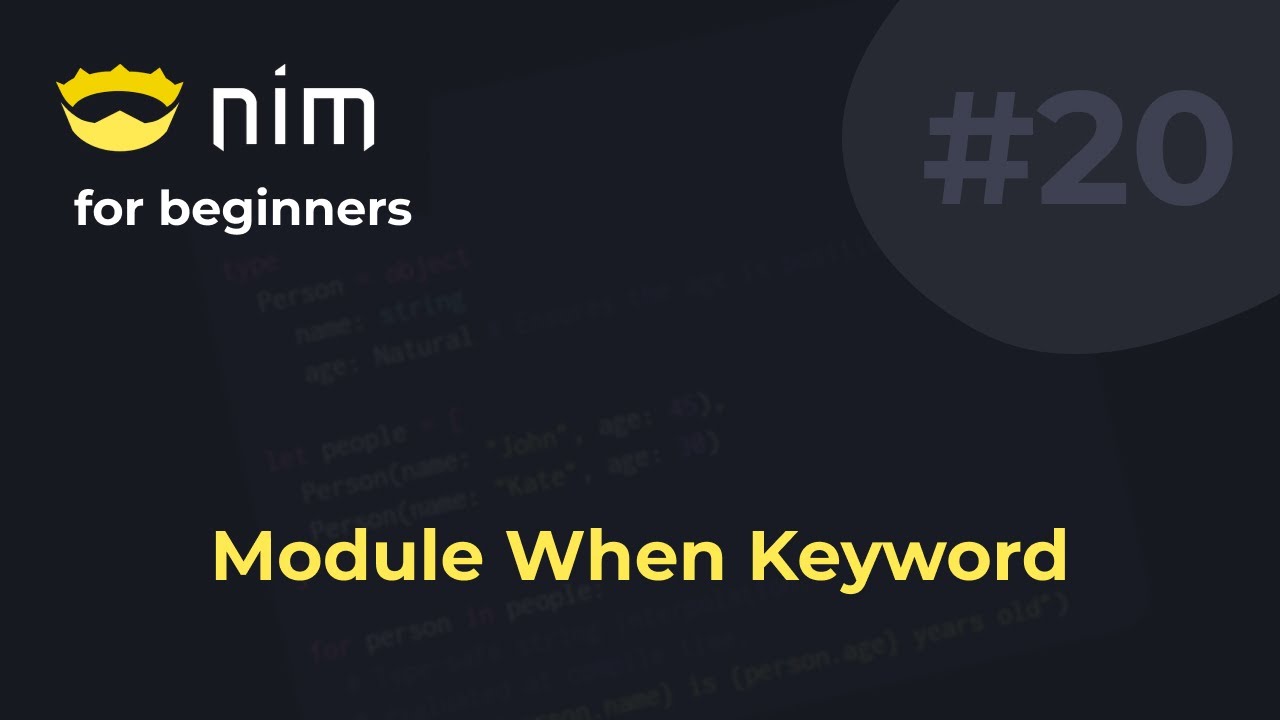 Nim for Beginners #20 Module Except Keyword