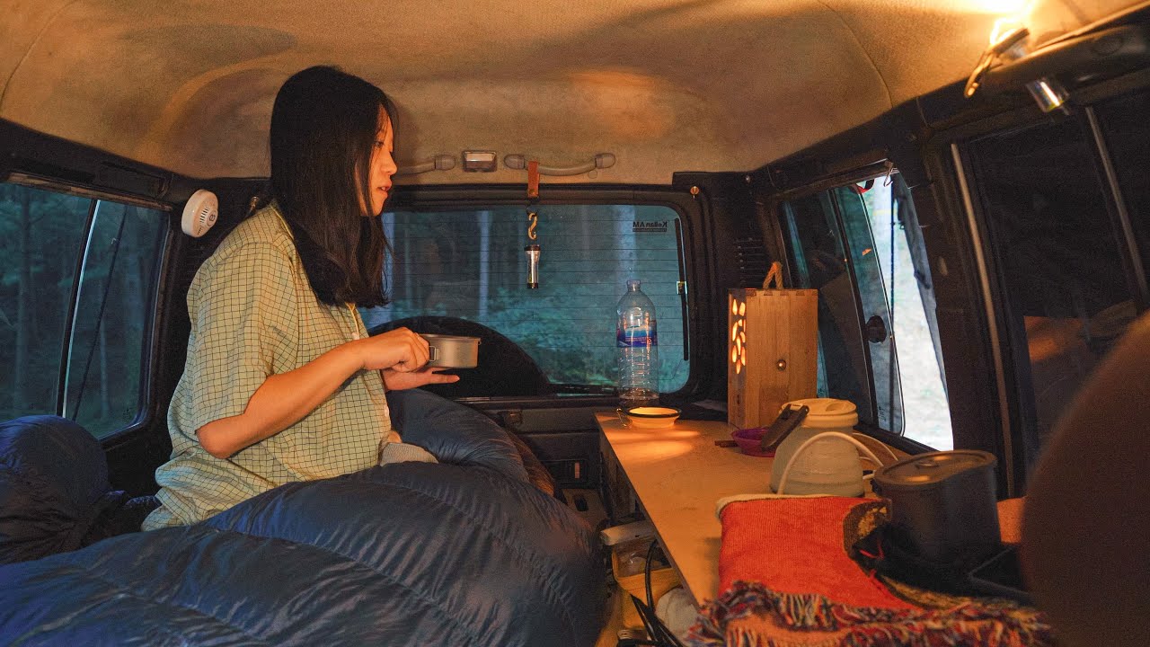1인용 캠핑카 로망 실현! | 혼자서 어디든 떠날 수 있어요 | 아무도 없는 잣나무 숲 속에서 하룻밤 | 포천 유식물원캠핑장