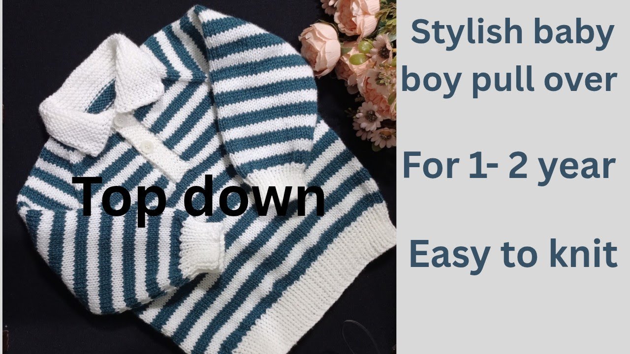 Top down  Stylish baby boy pull over