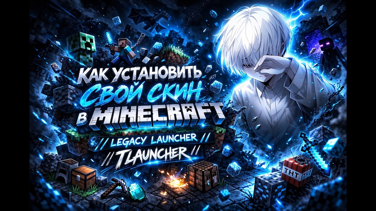 Как установить свой скин в Minecraft | Legacy Launcher и TLauncher (2026)