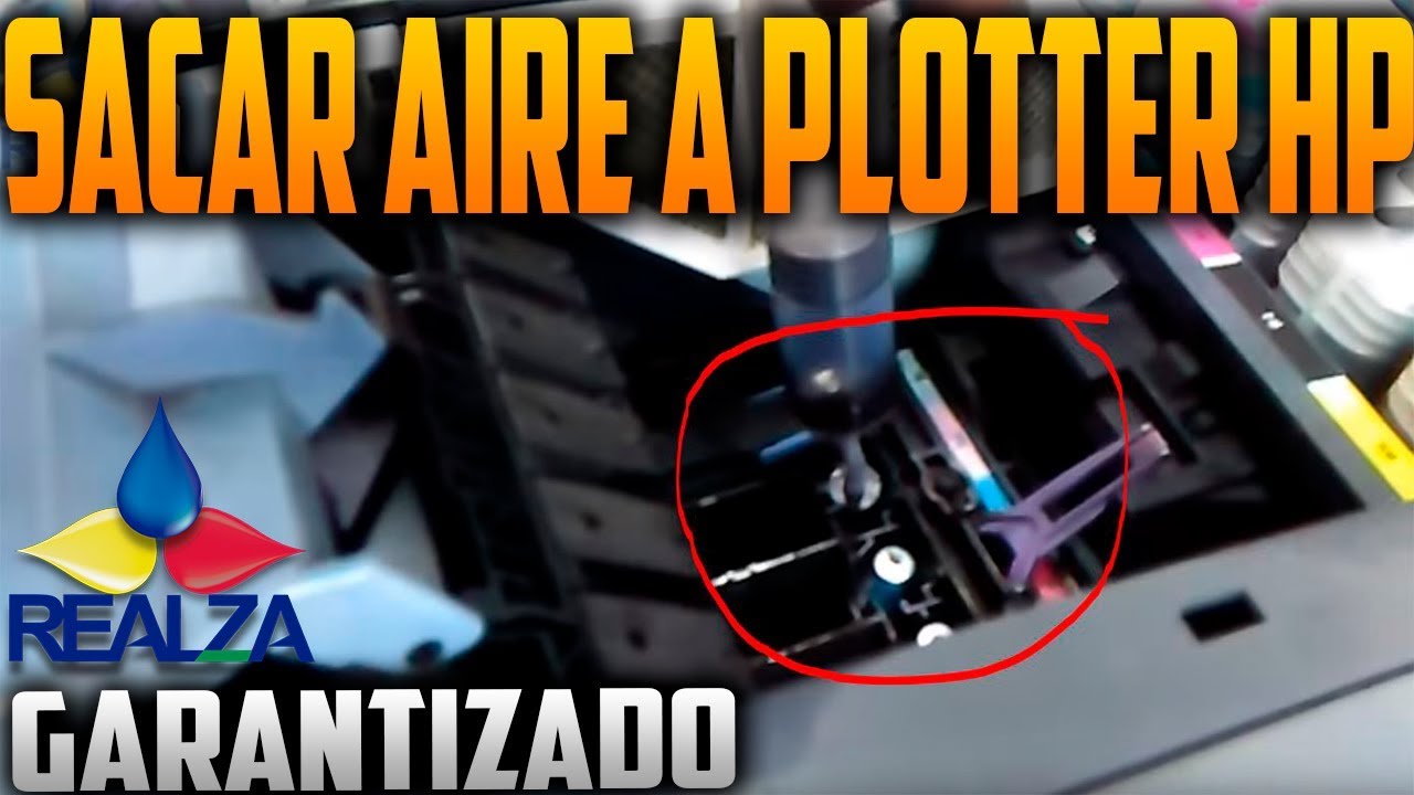sacar aire del sistema de plotter hp