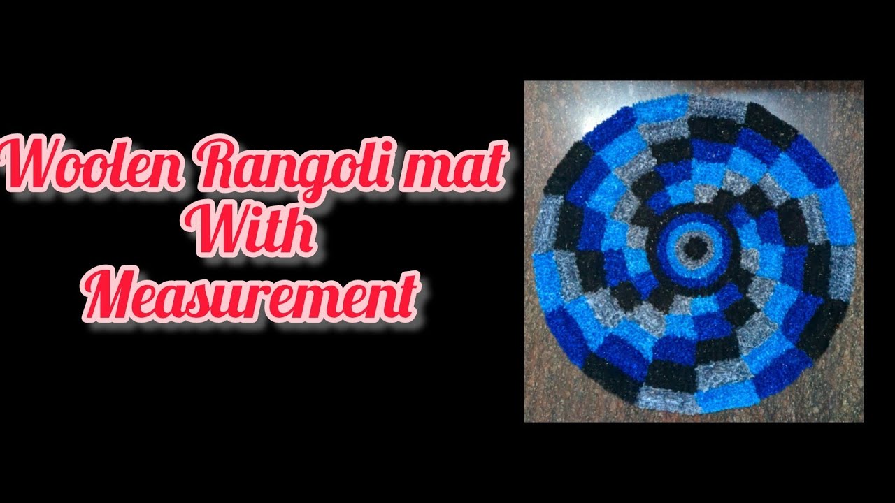 Woolen Rangoli Mat with measurement #ready rangoli mat 