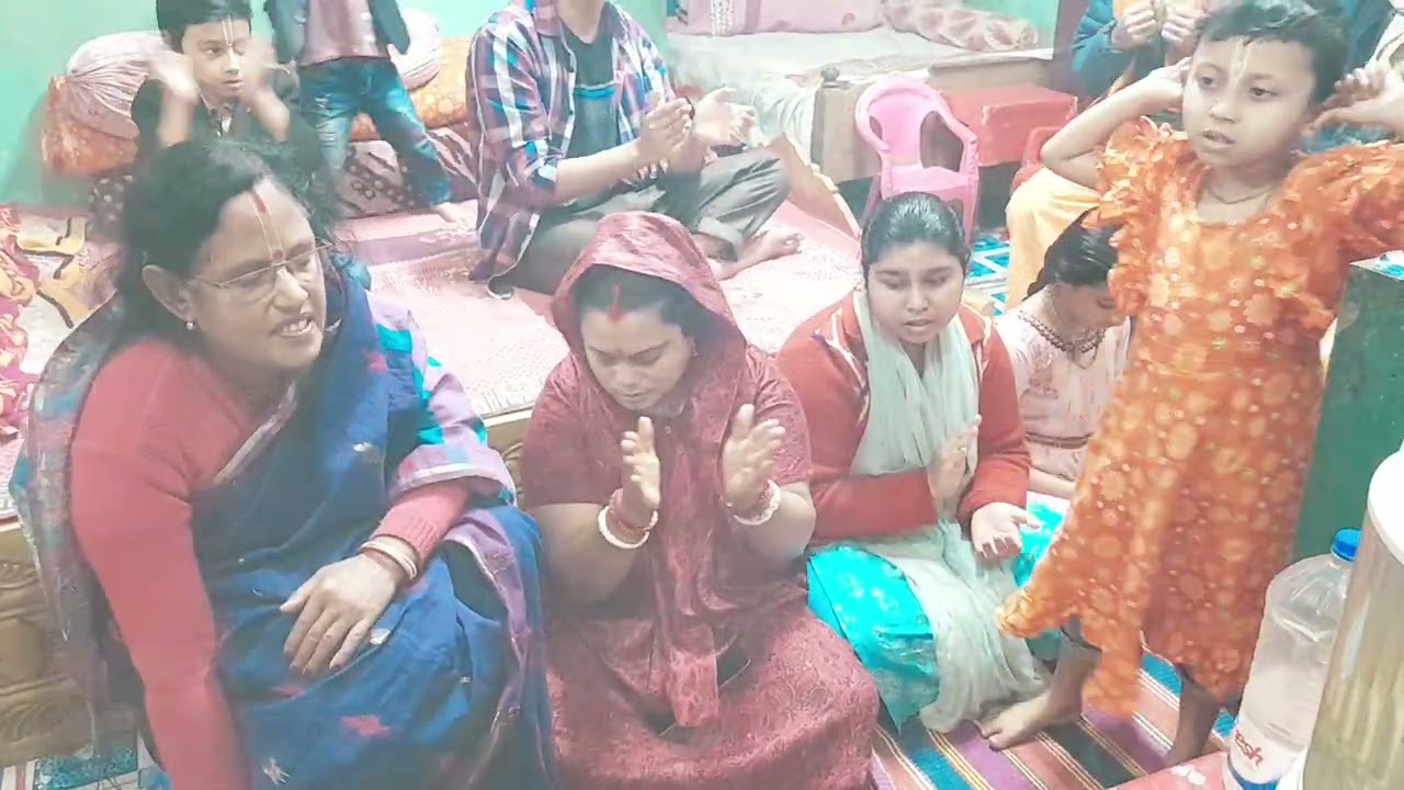 ভাগবত প্রতিষ্ঠা ও বিজয়া একাদশী উপলক্ষে ভগবানের নিকট ভোগ নিবেদন