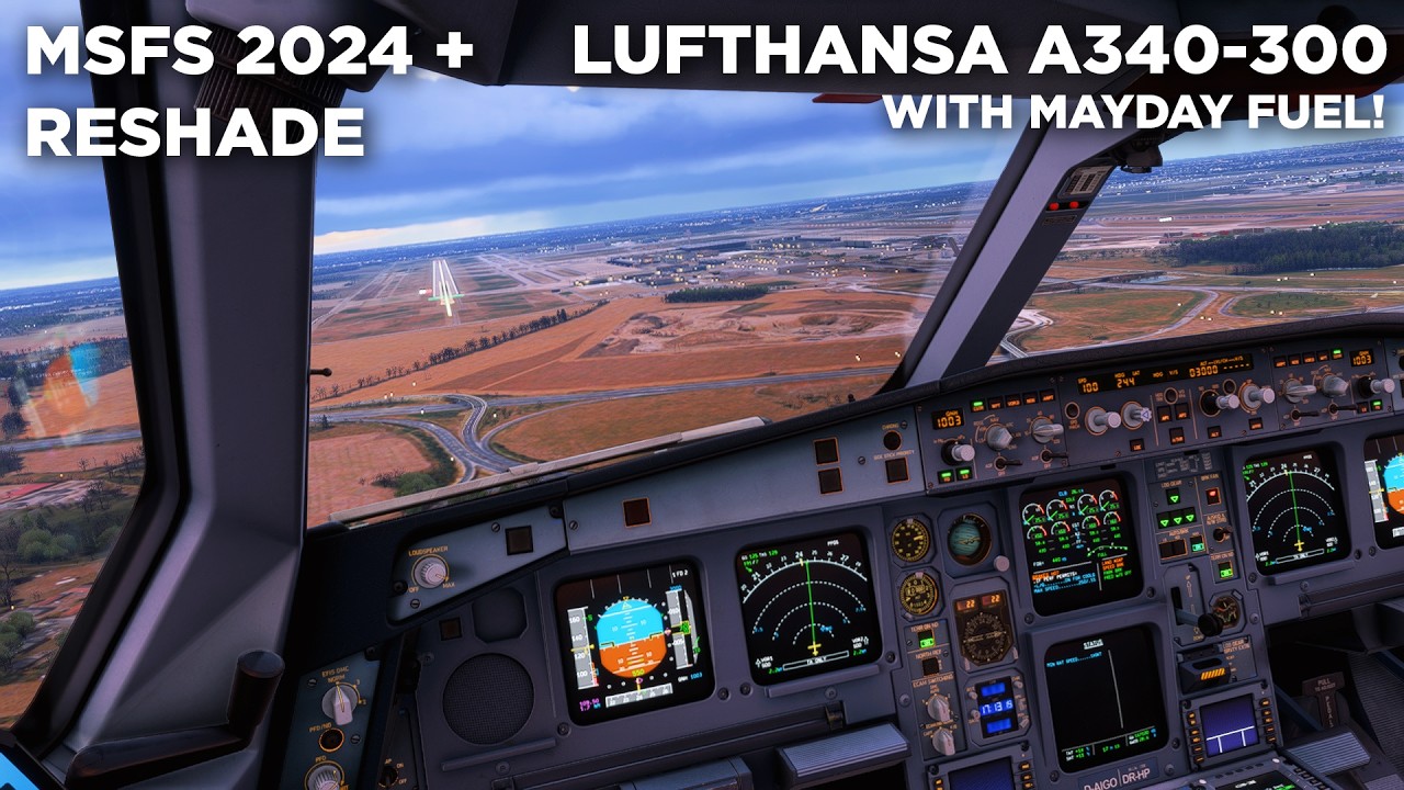 LUFTHANSA A340-300 AT BERLIN | MSFS 2024 + RESHADE | VATSIM ATC