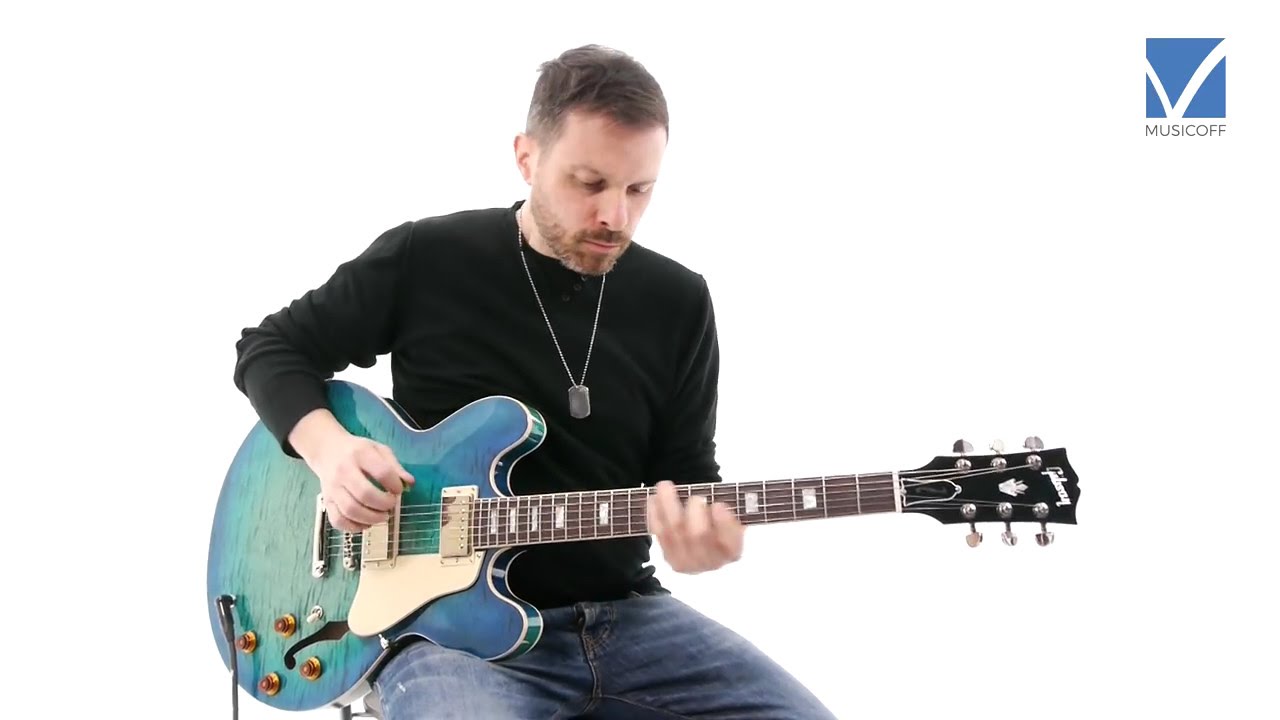 Gibson Memphis ES-335 Figured 2018 Aquamarine Video Test