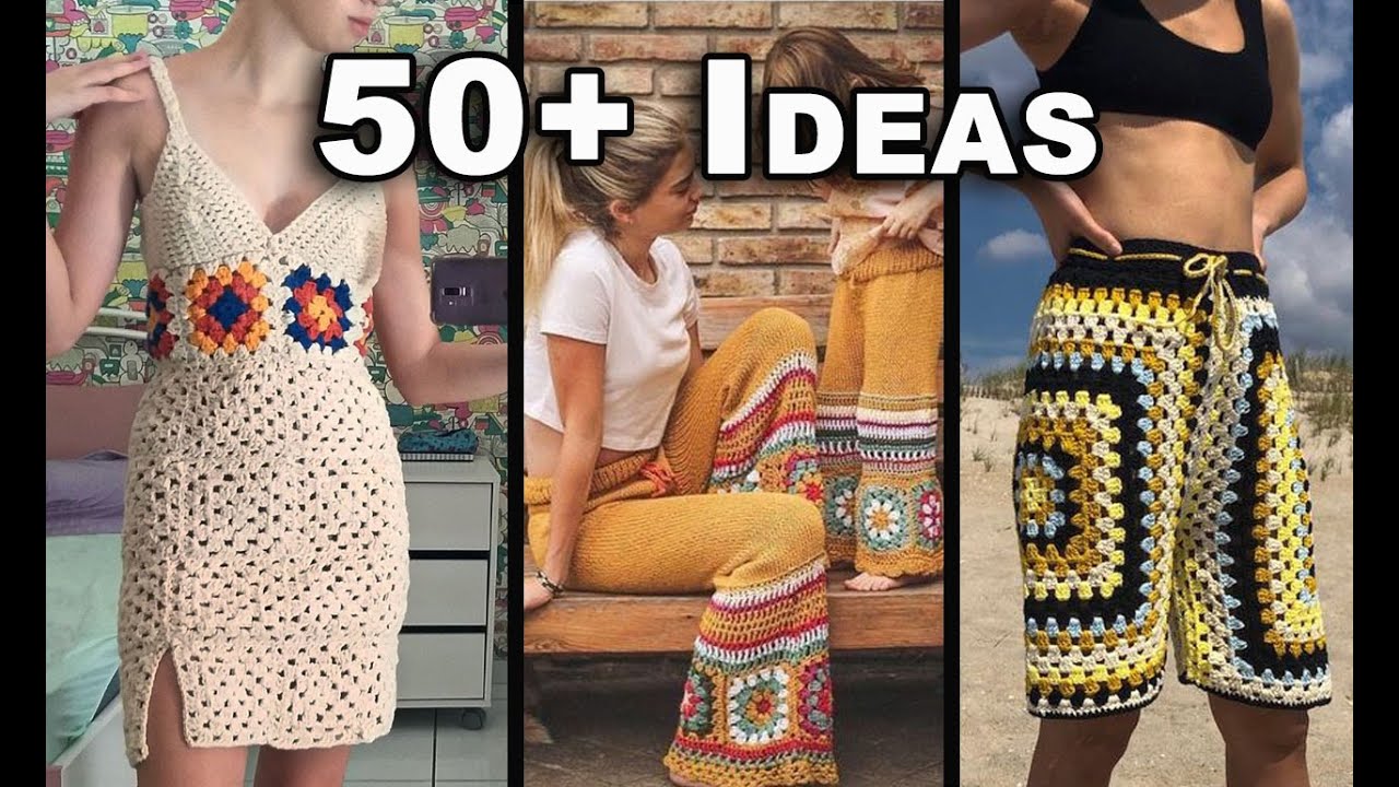 50+ EASY IDEAS For Crochet GRANNY SQUARE Clothing | ep4