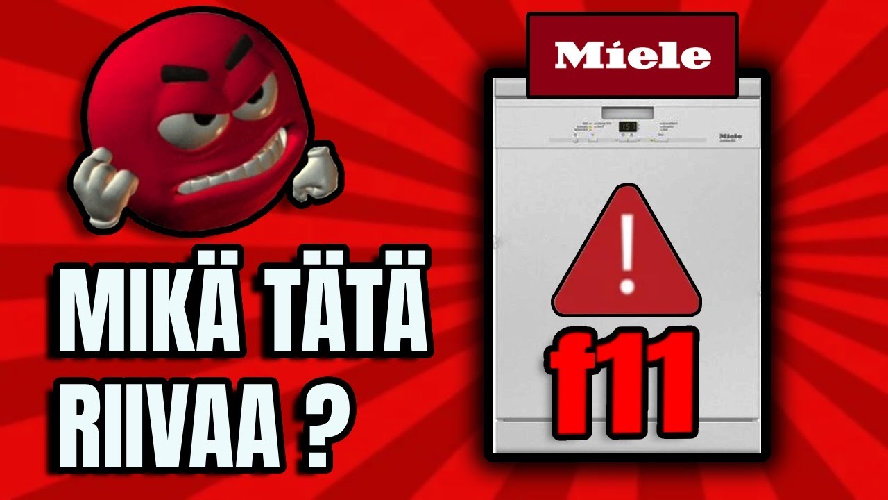 Miele astianpesukone, vikakoodi f11, Miele dishwasher, error code f11