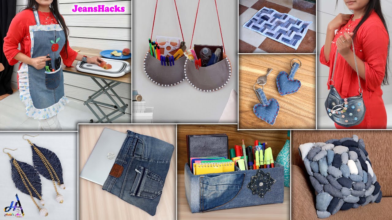 Girls DIY - Convert/ Reuse/ Recycle Old Jeans into Daily Usefull Item