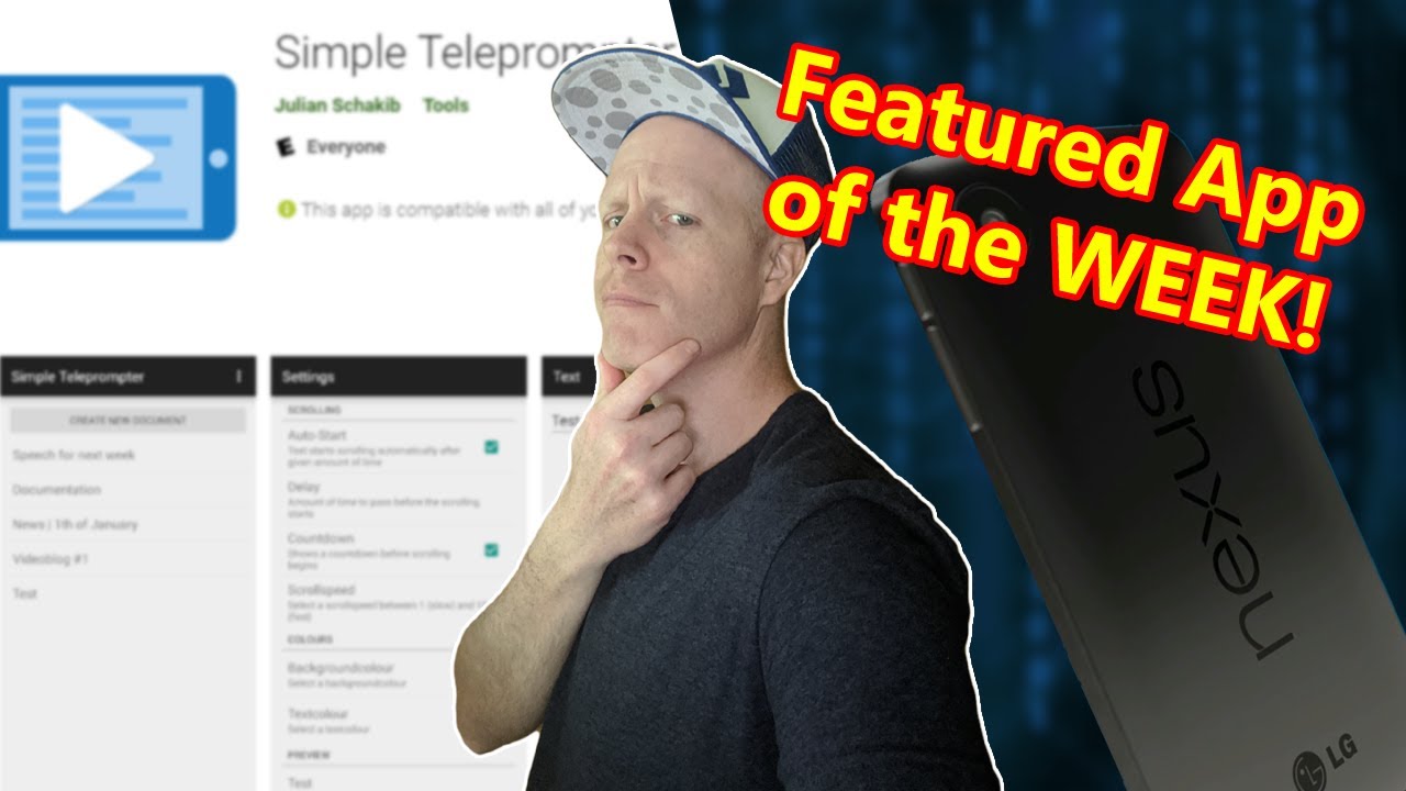 Simple Teleprompter! Featured App of the Week! Turn Your Phone Into A Teleprompter for FREE! Easy!