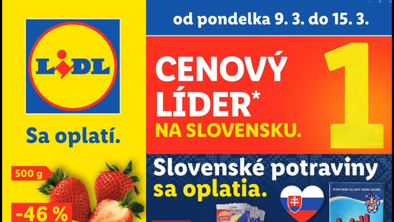 LIDL Leták OD PONDELKA  Platný 09.03 - 15.03.2026   TV verzia