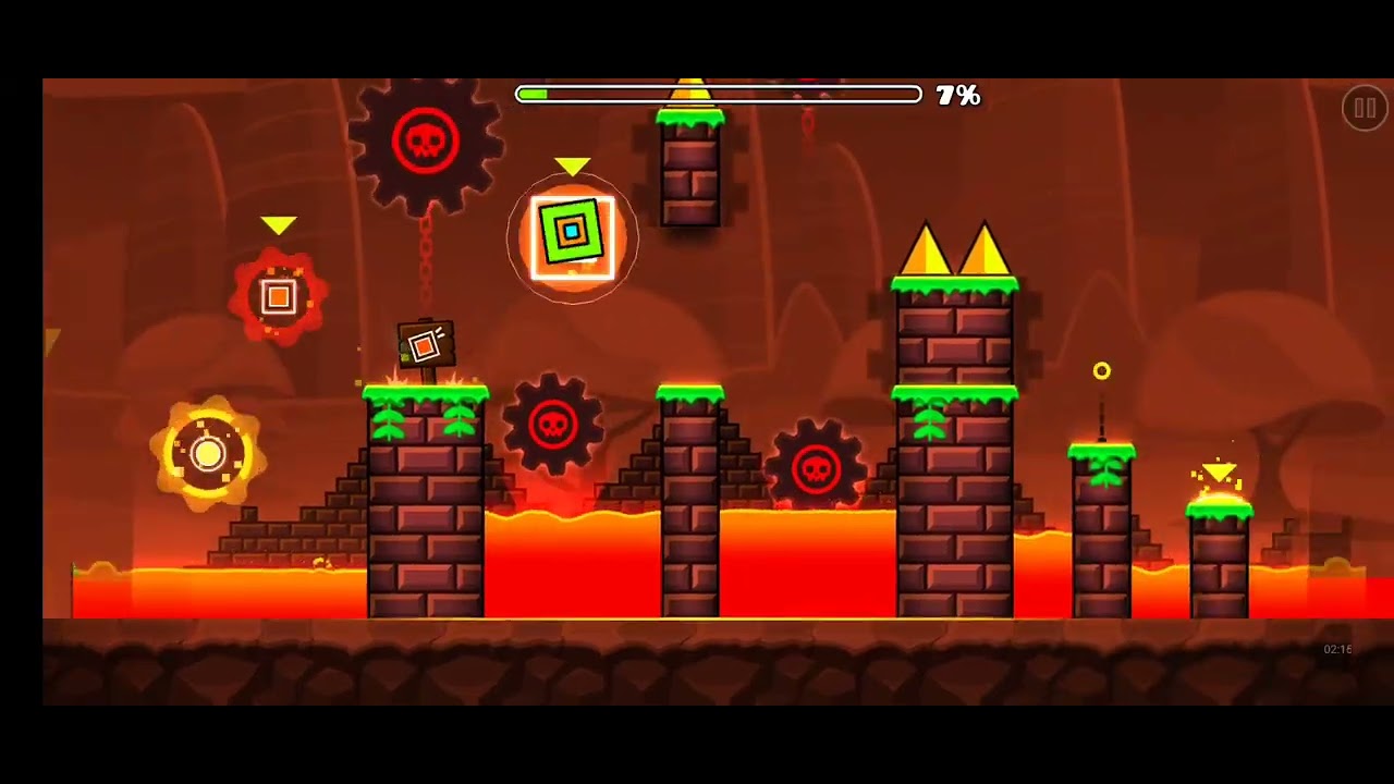 Geometry dash Super World game play 😊. Video by A2.12 