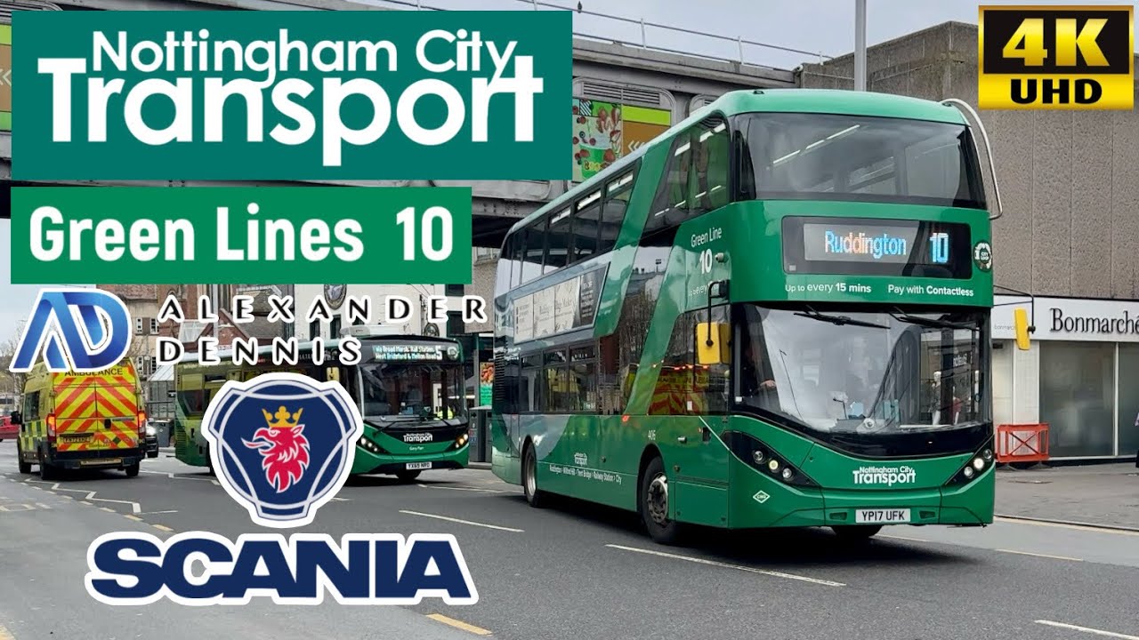 [NCT Bus: Green Line 10 Nottingham City to Trent Bridge & Ruddington] ADL E400City Scania N280UD CBG