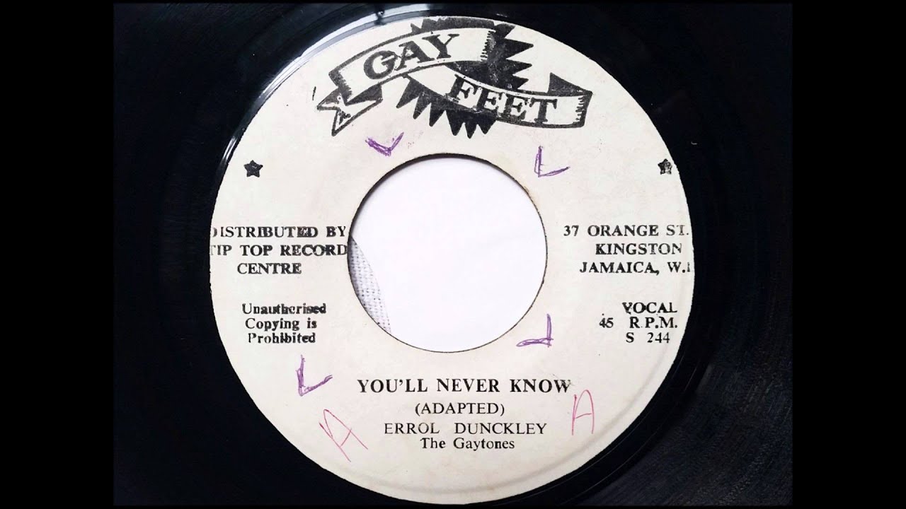 Errol Dunkley You'll Never Know - Gay Feet