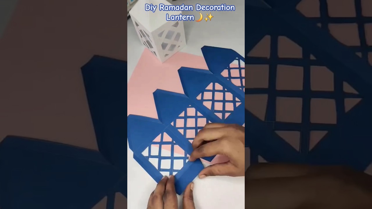 Diy Ramadan paper lantern🌙✨️#shorts #diy #ramadan