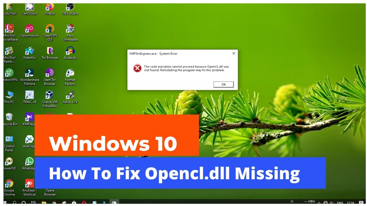 How To Fix opencl.dll Missing Error In Windows 10 | opencl.dll error
