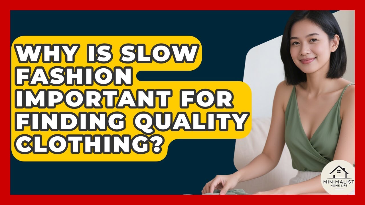 Why Is Slow Fashion Important For Finding Quality Clothing? - Minimalist Home Life