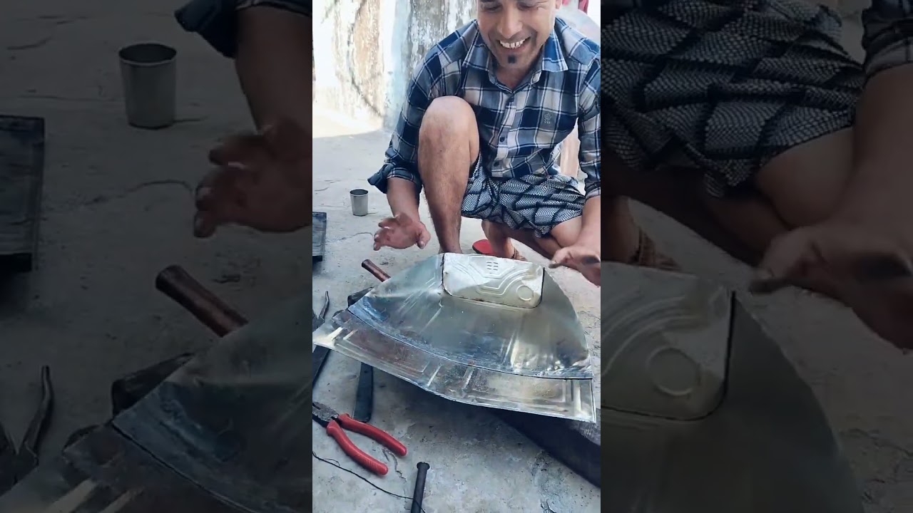 तेल के टिन का सूपा कैसे बनाये।अनाज साफ करने वाला मजबूत सूपा कैसे बनायें