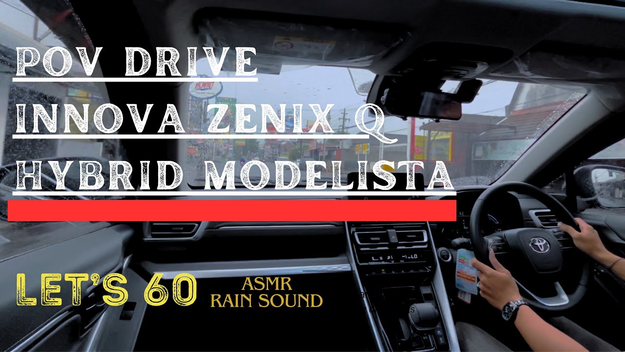 DRIVING in the rain | relaxing sound  rain in car | INNOVA ZENIX - ASMR - RAIN - ROAD