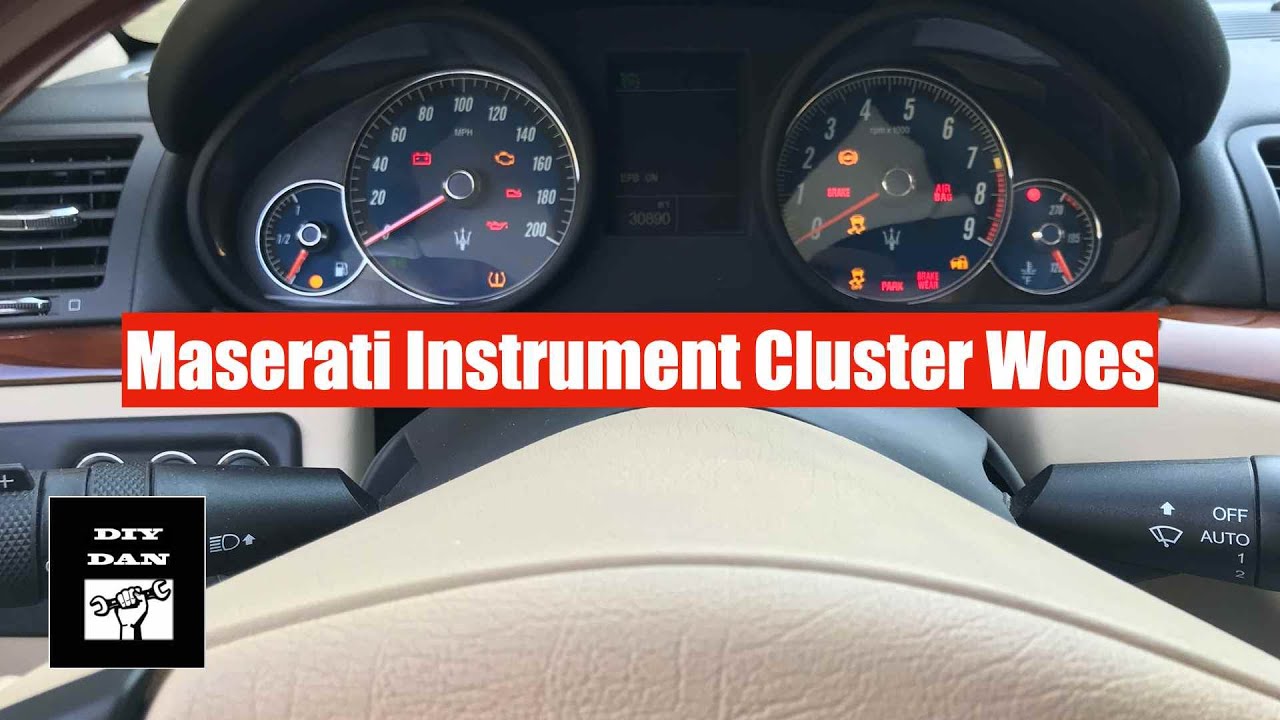Maserati Granturismo: Instrument Cluster Warning Lights  Galore