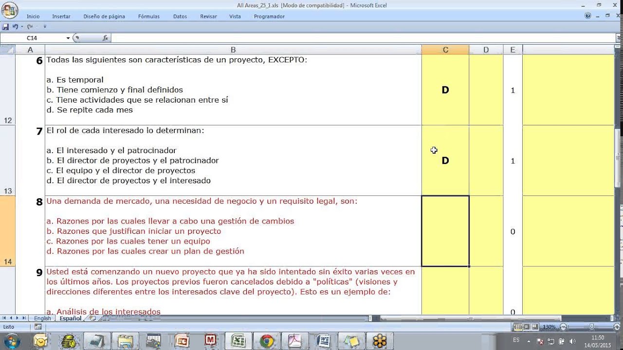 ejemplos preguntas PMP