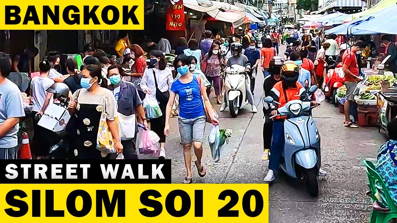 Street Walk at Silom Soi 20 Market [ 4K ] Bangkok