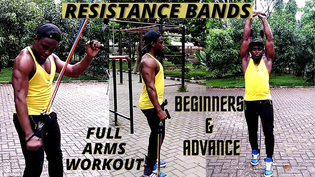 Full Arms Workout with Resistance Bands - Beginners & Advance