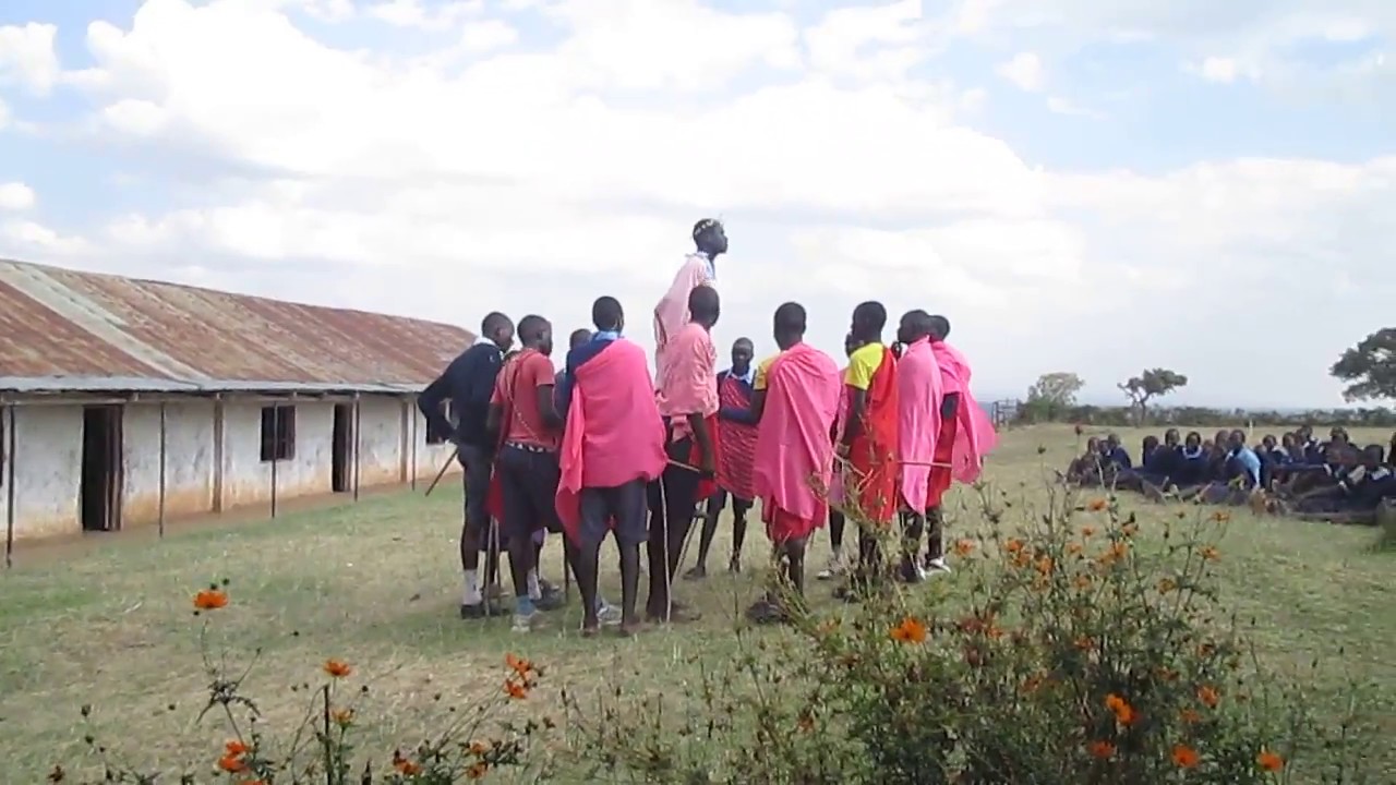 Masai Dancers Jumping