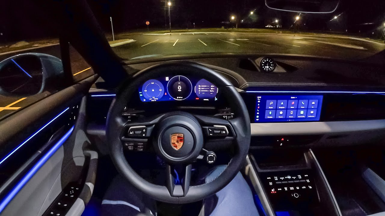 2025 Porsche Macan 4S Electric - POV Night Drive (Binaural Audio)