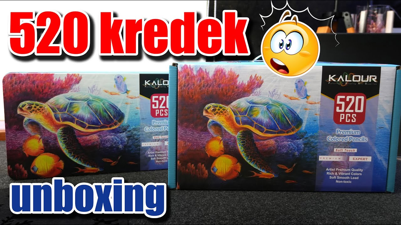Kredki KALOUR Zestaw 520 sztuk - UNBOXING