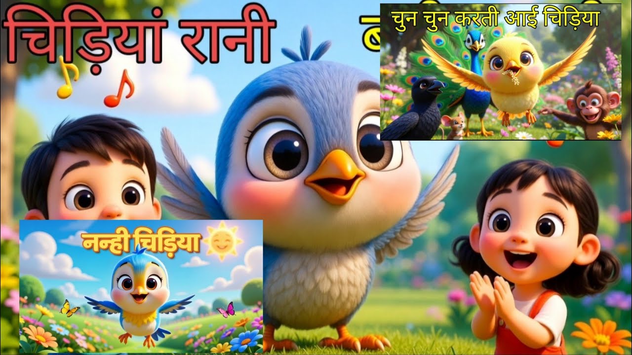 🐤 Best of Chidiya Rhymes | Kids Hindi Poem |Hindi Nursery Songs 2026