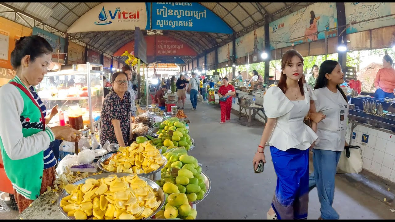 Countryside Street Food Tour in Kandal Province, Cambodia, Jackfruit, Shrimp, Fish, Cake, & More