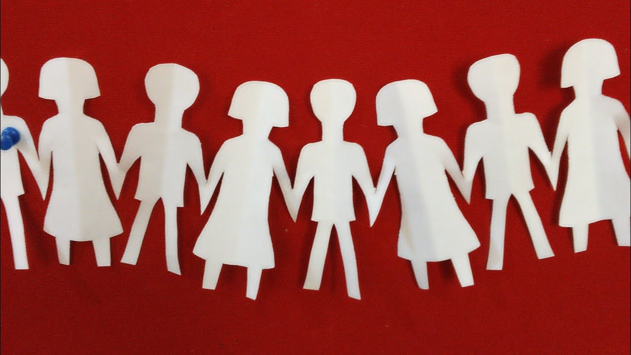 DIY Human Being Chain (how to cut people chain from paper)